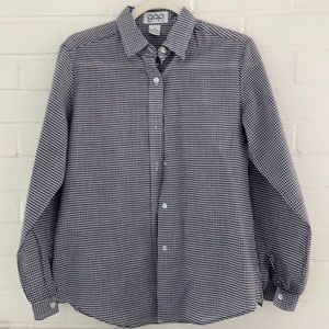 Womens Gap Vintage Blue And White Check Classic Blouse